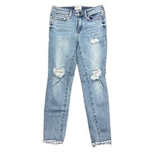 William Rast‎ Perfect Skinny Ankle Jeans Distressed Light Wash Junior 27